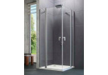 Swing door Huppe Design pure quadrangle, 800mm, uniwersalne, Anti-Plaque, profil chrome eloxal
