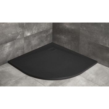 Shower tray Radaway Kyntos A, angle, 100x100, conglomerate, white