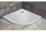 Angle shower tray z wypełnieniem poliuretanowym Radaway DOROS PLUS A 80x80, white
