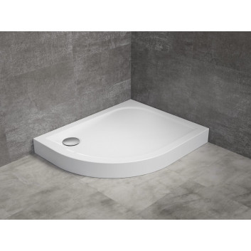 Angle shower tray asymetryczny Radaway Delos E, 100x80cm, lewy, acrylic, white