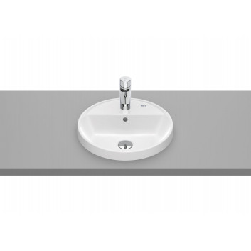 Washbasin wall mounted double Roca Gap, 140x46cm, 2 otwory na baterie, overflow, white