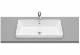Recessed washbasin Roca Gap Square, 39x37cm, rectangular, overflow, white