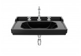 Wall-hung washbasin Roca Carmen Black, 80x50cm, z overflow, 3 otwory na baterię, black