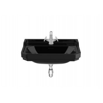 Wall-hung washbasin Roca Carmen Black, 80x50cm, z overflow, battery hole, black