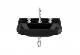 Wall-hung washbasin Roca Carmen Black, 65x48cm, z overflow, battery hole, black
