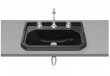 Recessed washbasin Roca Carmen Black, 60x45cm, z overflow, battery hole, black