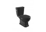 Close-coupled wc WC Roca Carmen Black Rimless, 67x37cm, drain double, black
