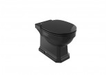 Bowl standing WC Roca Carmen Black Rimless, 56x37cm, drain double, black