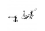 3-hole washbasin faucet Bruma Breeze, standing, korek klik-klak, chrome