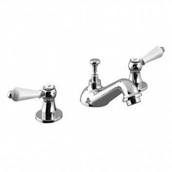 3-hole washbasin faucet Bruma Breeze, standing, korek klik-klak, chrome