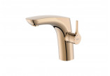 Washbasin faucet Roca Insignia Cold Start, standing, height 170mm, korek click-clack, rose gold