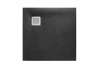 Square shower tray Roca Terran, 80x80cm, kompozytowy, Stonex, with siphon, black