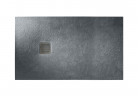 Shower tray rectangular Roca Terran, 140x100cm, kompozytowy, Stonex, with siphon, szary łupek