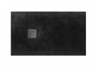 Shower tray rectangular Roca Terran, 160x70cm, kompozytowy, Stonex, with siphon, black