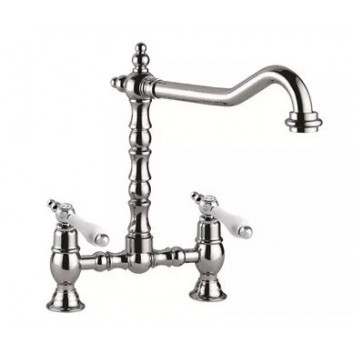 Washbasin faucet 2-hole Giulini G. Praga, standing, height 255mm, spout 230mm, without pop, chrome