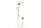 Shower set concealed suwany Omnires Armance miedż antyczna overhead shower 22,5cm