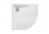 Angle shower tray Roca Terran, 90x90cm, kompozytowy, Stonex, with siphon, white
