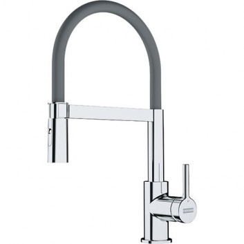 Kitchen faucet Franke Lina, standing, height 410mm, pull-out spray z funkcją prysznica, szary/chrome