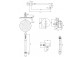 Thermostatic shower set Omnires Contour, concealed, 2 wyjścia wody, antracyt