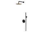 Shower system Omnires Y, concealed, 2 wyjścia wody, overhead shower 25cm, handshower 1-functional, black/gold