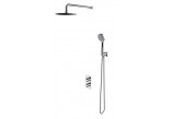 Thermostatic shower system Omnires Y, concealed, 2 wyjścia wody, overhead shower 25cm, handshower 5-funkcyjna, chrome
