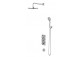 Thermostatic shower system Omnires Y, concealed, 2 wyjścia wody, overhead shower 25cm, handshower 5-funkcyjna, chrome