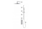 Shower system Omnires Y, concealed, 2 wyjścia wody, overhead shower 25cm, handshower 1-functional, chrome