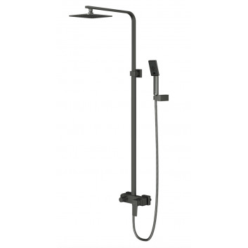 Thermostatic shower system Omnires Fresh, concealed, 3 wyjścia wody, overhead shower 25x25cm 2-functional, handshower 3-functional, 4 dysze boczne, chrome