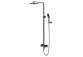 Thermostatic shower system Omnires Fresh, concealed, 3 wyjścia wody, overhead shower 25x25cm 2-functional, handshower 3-functional, 4 dysze boczne, chrome