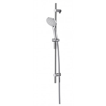 Shower set Omnires Yosemite, handshower 5-funkcyjna, rail z suwanym uchwytem, gold