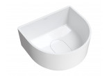 Countertop washbasin Omnires Cadence M+, 42x37cm, without overflow, white połsyk