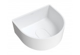 Countertop washbasin Omnires Cadence M+, 42x37cm, without overflow, white połsyk