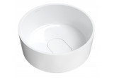 Countertop washbasin Omnires Cadence M+, 42cm, round, without overflow, white shine