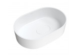 Countertop washbasin Omnires Cadence M+, 62x42cm, without overflow, white shine