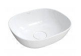 Countertop washbasin Omnires Silk M+, 40x35cm, without overflow, white shine