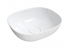 Countertop washbasin Omnires Silk M+, 40x35cm, without overflow, white shine