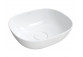 Countertop washbasin Omnires Cadence M+, 62x42cm, without overflow, white shine