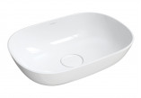 Countertop washbasin Omnires Silk M+, 50x35cm, without overflow, white shine