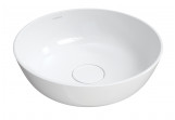 Countertop washbasin Omnires Silk M+, 40cm, okrągłą, without overflow, white shine