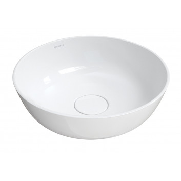 Countertop washbasin Omnires Silk M+, 50x35cm, without overflow, white shine