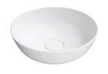 Countertop washbasin Omnires Silk M+, 40cm, okrągłą, without overflow, white shine
