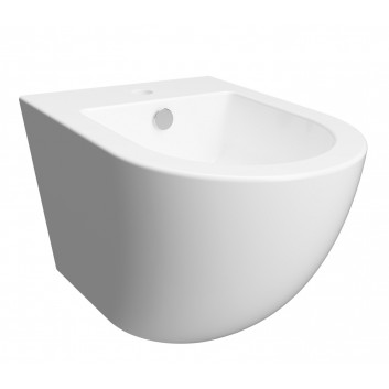 Wall hung bidet Omnires Ottawa, 49x37cm, z overflow, white shine