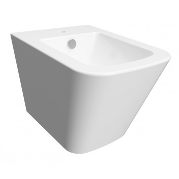 Wall hung bidet Omnires Ottawa, 49x37cm, z overflow, white shine