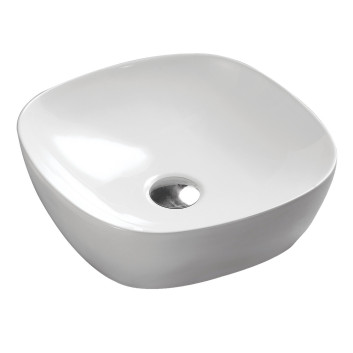Countertop washbasin Omnires Cadence M+, 42x37cm, without overflow, white shine