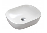 Countertop washbasin Omnires Portland, 47x38,5cm, without overflow, white shine