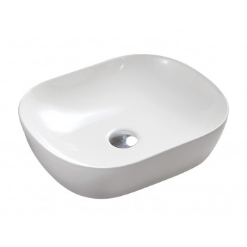 Countertop washbasin Omnires Portland, 47x38,5cm, without overflow, white shine