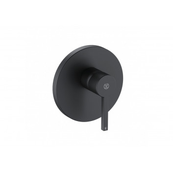 Mixer bath and shower Kludi Nova Fonte Puristic, wall mounted, 2 wyjścia wody, uchwyty proste, black mat