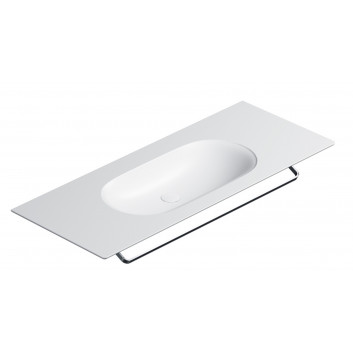 Wall-hung washbasin Catalano Horizon, 125x50cm, without overflow, without tap hole, white shine