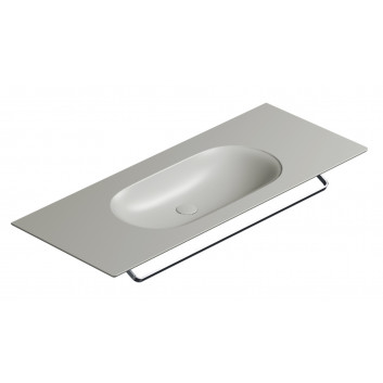 Wall-hung washbasin Catalano Horizon, 125x50cm, without overflow, without tap hole, white shine