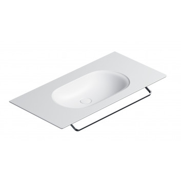 Wall-hung washbasin Catalano Horizon, 125x50cm, without overflow, without tap hole, white shine